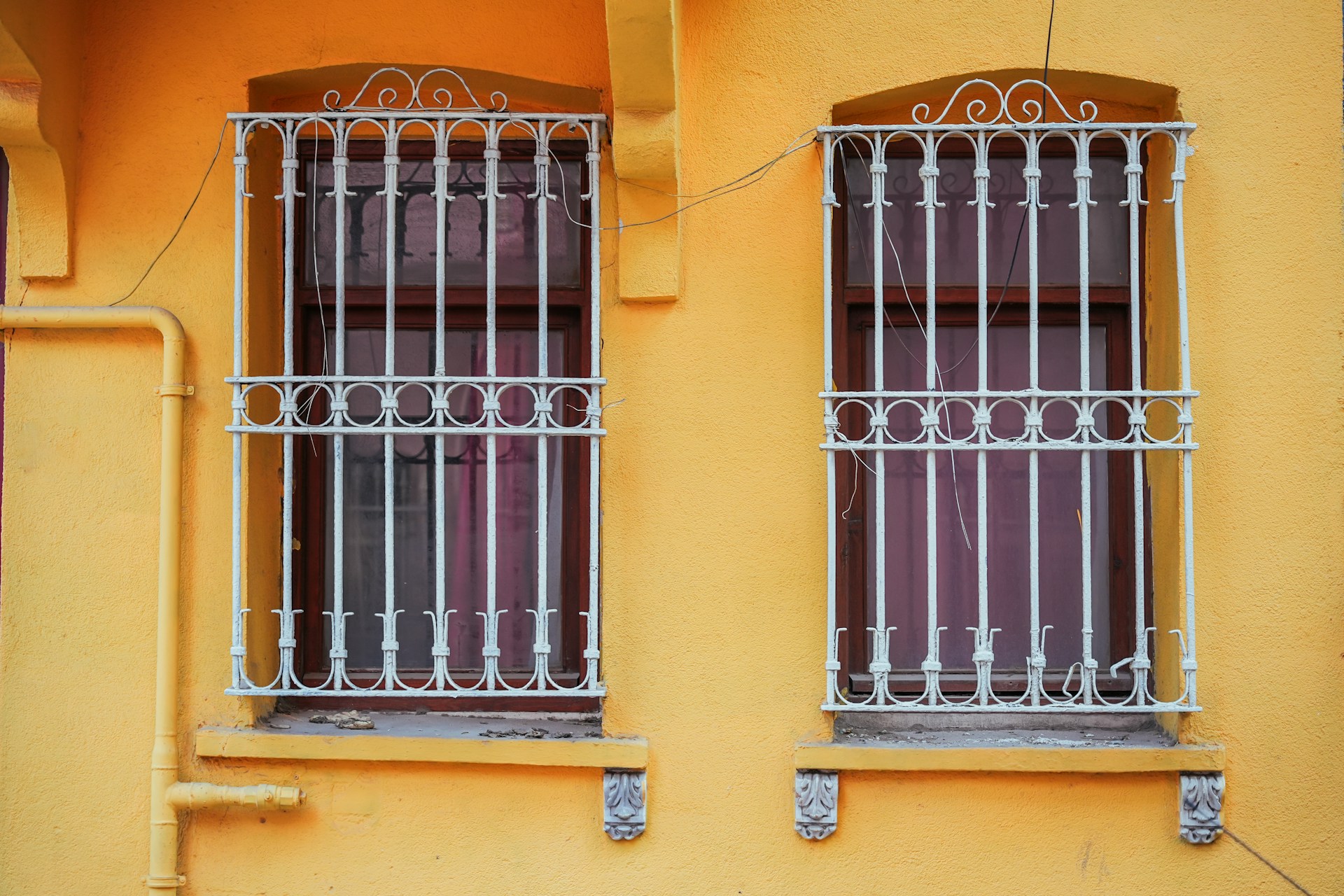 windows with security grilles